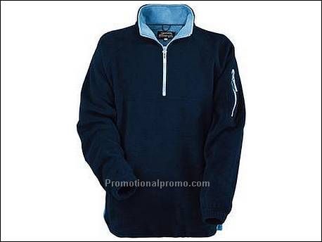 Fleece 1/2 zip sweater. Elastieke man...