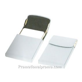Flip up business card holder
