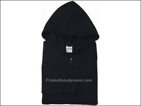 Gildan Full Zip Hooded Sweater, 36 Black