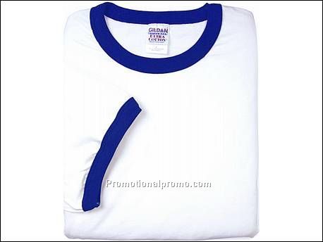 Gildan T-shirt Cotton Ringer, FE30 White/RB