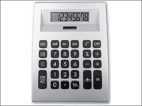 Grote buro calculator met grot