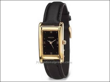 Horloge met metalen kast in goud...