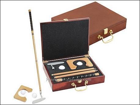Indoor golfset in houten doos,...
