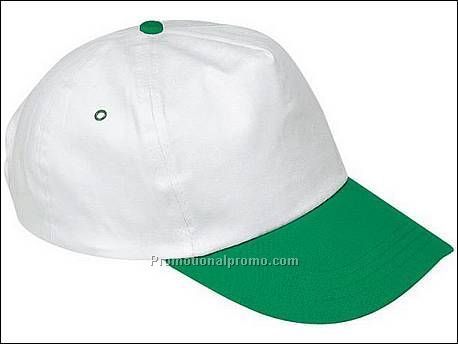 Katoenen witte baseballcap met