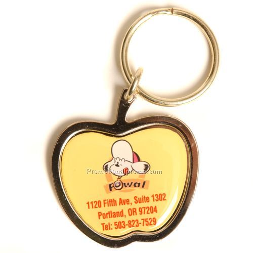 Keychain - Brass Apple Dome