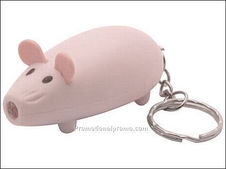Keyring torch Mouse plastic