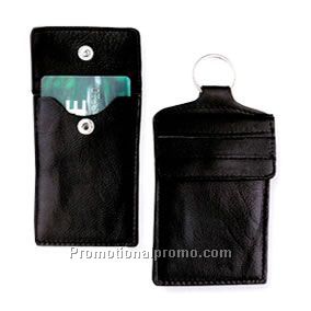 Leather garage card and licence holder