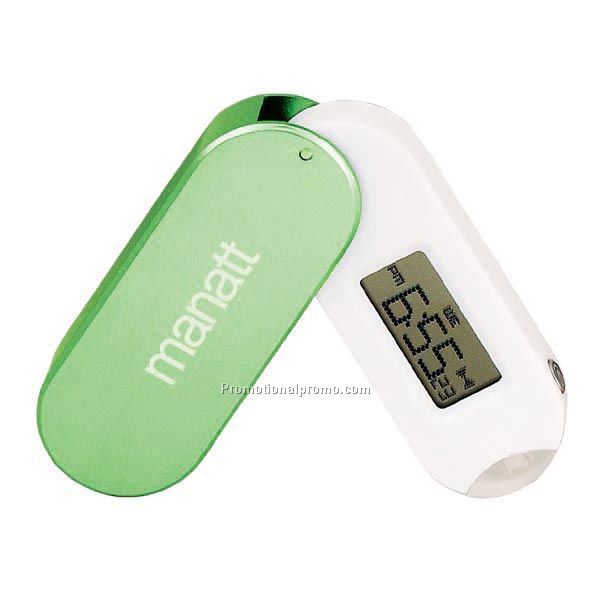 Oval Travel Clock w/LED Flashlight FL-241GN