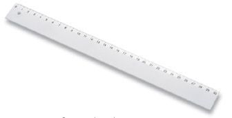 Plastic ruler, 30 cm