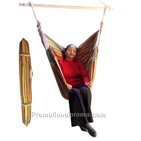 STRIPED COTTON CANVAS HANGING CHAIR