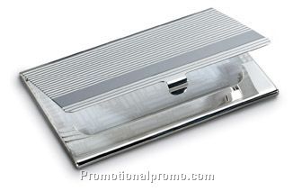 Silver business card holder
