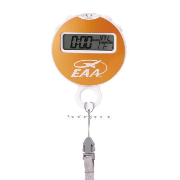 Stopwatch Clock w/Flashlight WA-267OR