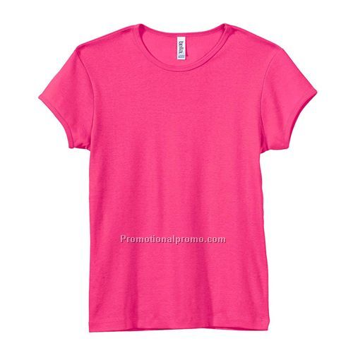 T-Shirt - Bella, Ladies, 1x1Rib Short Sleeve,  Crewneck
