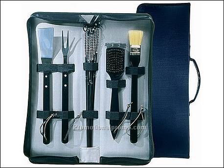 10 pc BBQ set in polyester etui