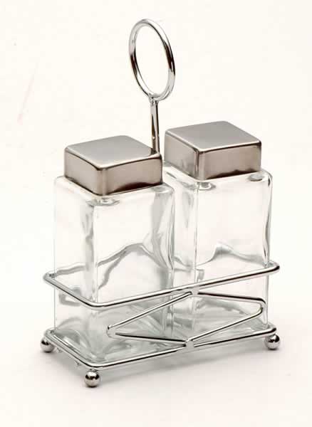 salt and pepper set with metal stand
  
   
     
    