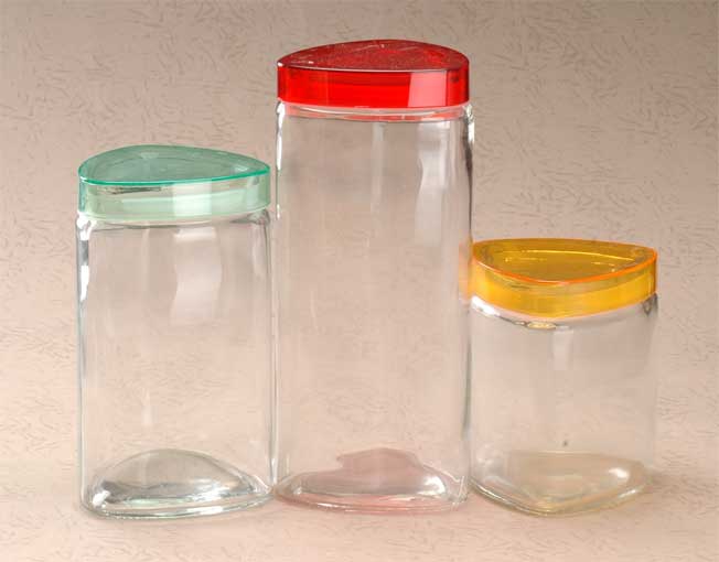 Storage jar with plastic lid 
  
   
     
    
