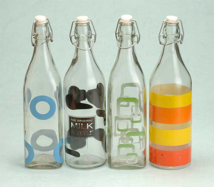 Glass bottle with decal
  
   
     
    