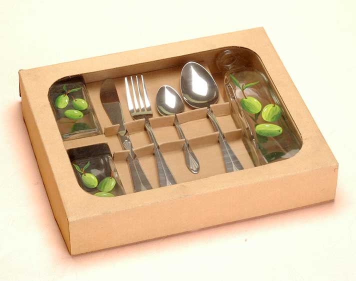 serving pieces with decal in display tray
  
   
     
    