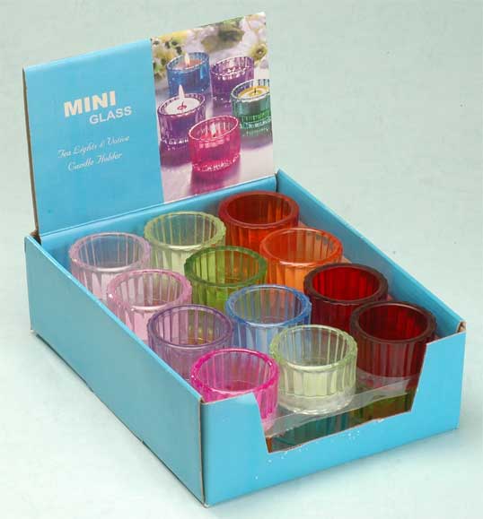 color sprayed candle holders in display tray
  
   
     
    