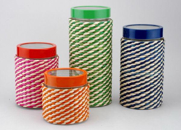 storage jar set with metal lid 
  
   
     
    