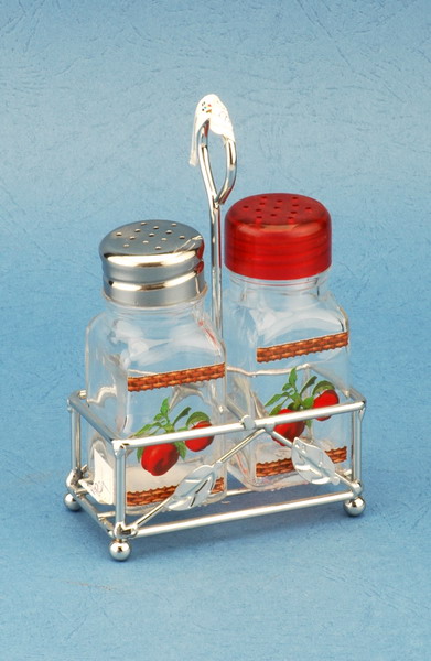Cruet set with metal stand
  
   
     
    