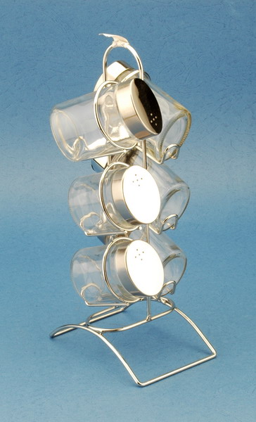Cruet set with metal stand
  
   
     
    