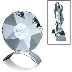 Optica Star Circle Award with Metal Base C-921