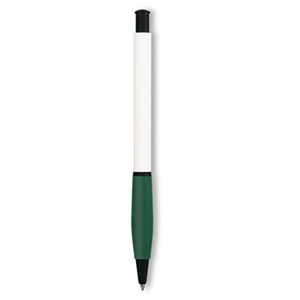 Papermate Dynagrip White Barrel Pen/Black Trim with Grip