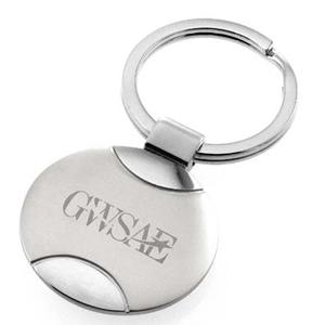 Silver Round Keychain