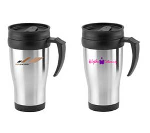 15 oz. Stainless Steel Travel Mug with Plastic Inner Wall