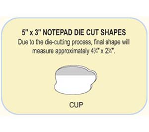 5" x 3" Adhesive Die Cut Notepad (100-Sheet)
