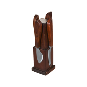 Walnut Grove Toten Pole Cheese Knives Set