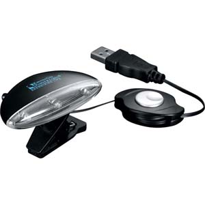 Retractable LED Swivel Head USB Light