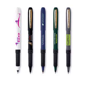 Paper Mate Element White Barrel/Bright Blue Grip/Blue Ink Ball Pen