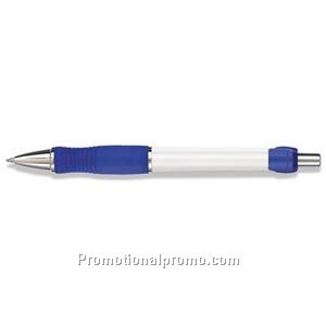 Paper Mate Breeze White Barrel/Blue Grip & Clip Ball Pen