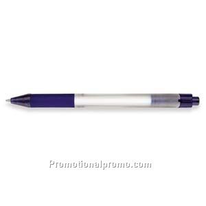 Paper Mate Spirit Frosted White Barrel/Navy Grip & Trim Gel Pen
