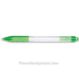Paper Mate Spirit Frosted White Barrel/Lime Grip & Trim Ball Pen