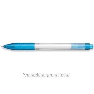 Paper Mate Spirit Frosted White Barrel/Turquoise Grip & Trim Ball Pen