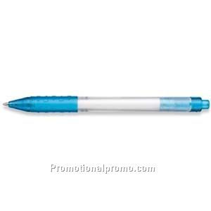 Paper Mate Spirit Frosted White Barrel/Turquoise Grip & Trim Ball Pen