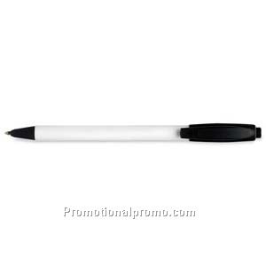 Paper Mate Sport Retractable White Barrel/Black Trim, Blue Ink Ball Pen