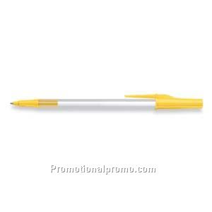 Paper Mate Write Bros Frosted White Barrel/Yellow Trim, Black Ink