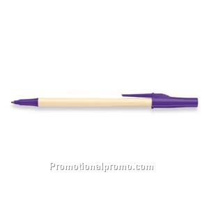 Paper Mate Write Bros Cream Barrel/Purple Trim, Black Ink