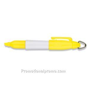 Sharpie Accent Mini White Barrel, Fluorescent Yellow Ink Highlighter