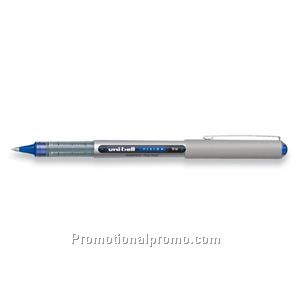 uni-ball Vision Silver Barrel, Blue Ink Roller Ball