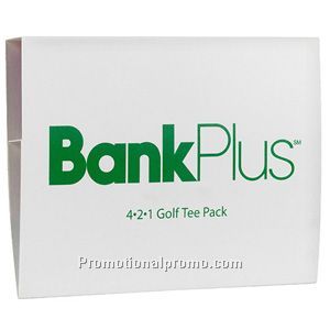 4-2-1 Golf Tee Packet - 3-1/4" Tee
