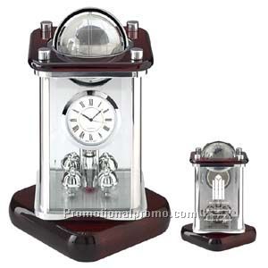 Rosewood Clock with Revolving Pendulum |
