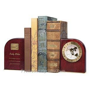 Rosewood World Clock Bookend Award