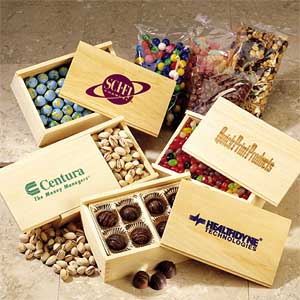 Wooden box with A fills