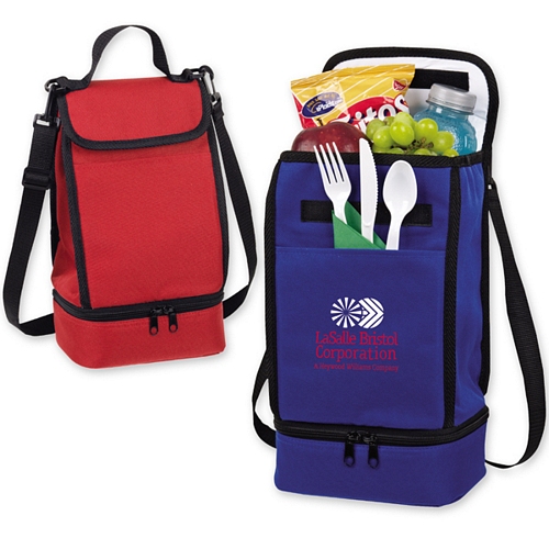 DUAL COMPARTMENT INSULATED LUNCH BAG