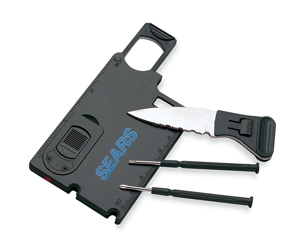 6 in 1 Multi-Purpose Tool Card with Light multi-function card tool